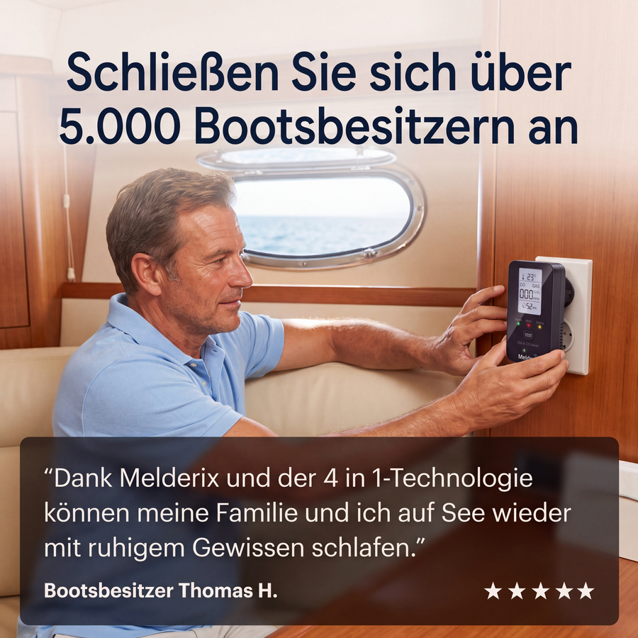 Melderix 4 in 1 CO Detektor für Boote & Yachten